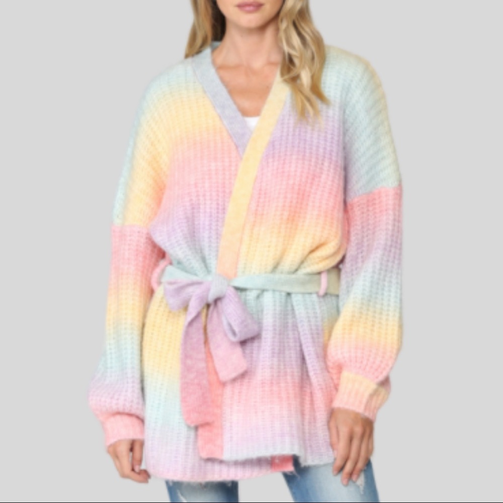 Ombre Wrap Cardigan